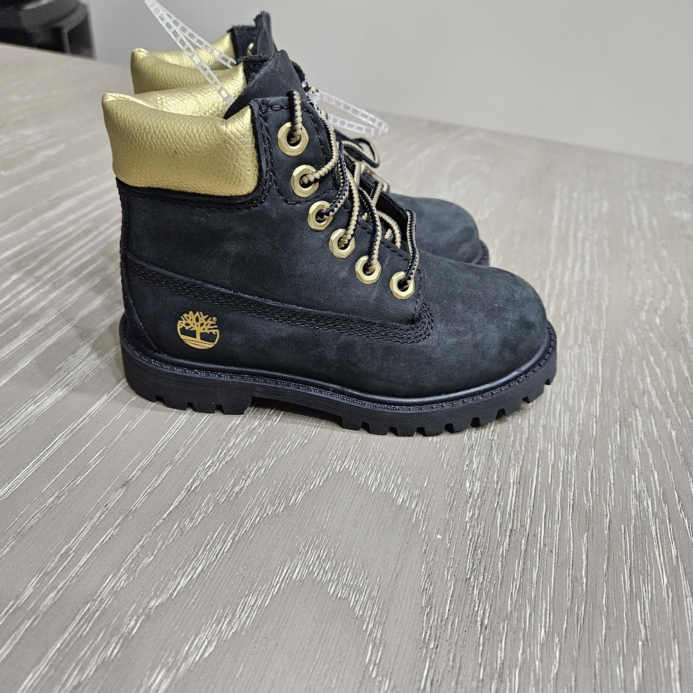 Timberland Limited Edition Black & Gold Boot Toodler Size 9